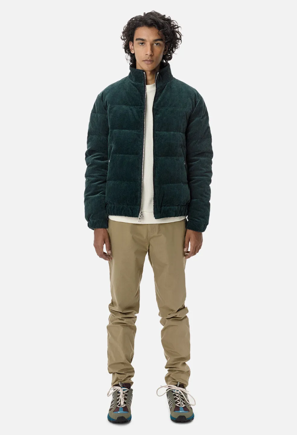 Corduroy Down Jacket / Teal