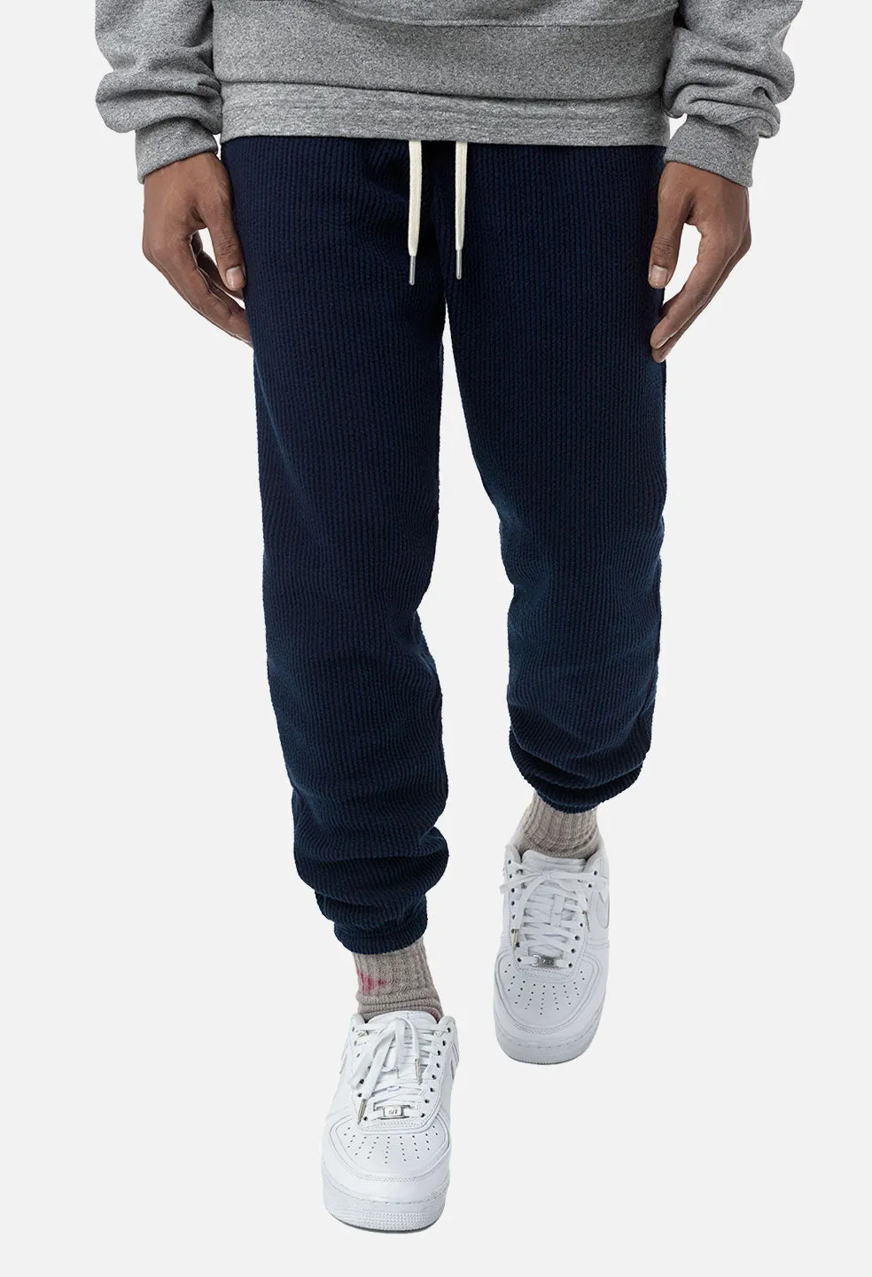 Corduroy Sweatpants / Navy