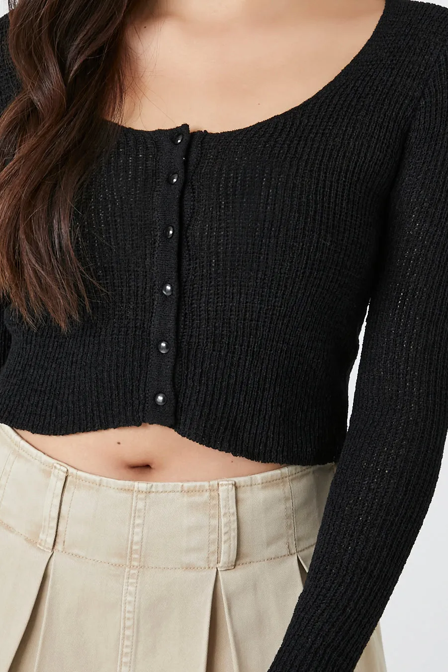 Cropped Cardigan Sweater