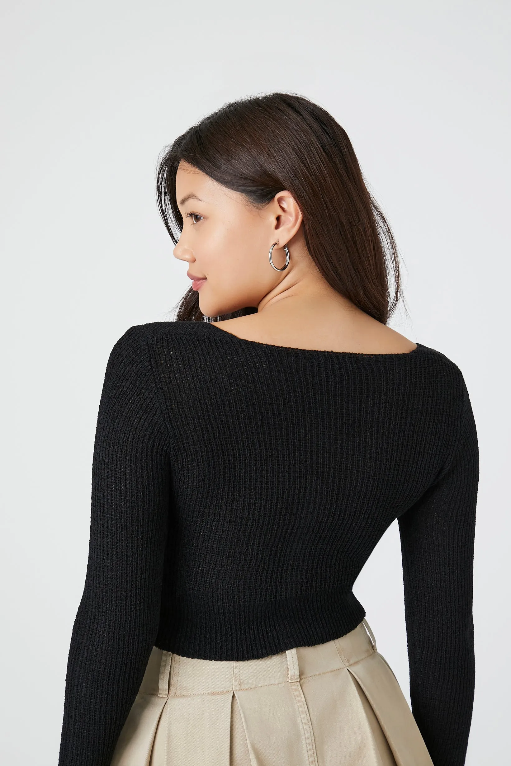 Cropped Cardigan Sweater