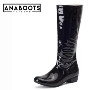 Customized Wholesale PU leather mid-calf  Boots