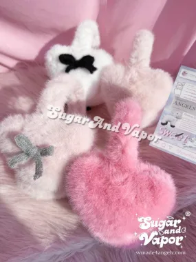 Cute Furry Heart Shaped Warm Earmuffs