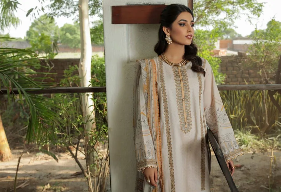 D05 Warm Ivory - FARASHA LAWN VOL 2`22