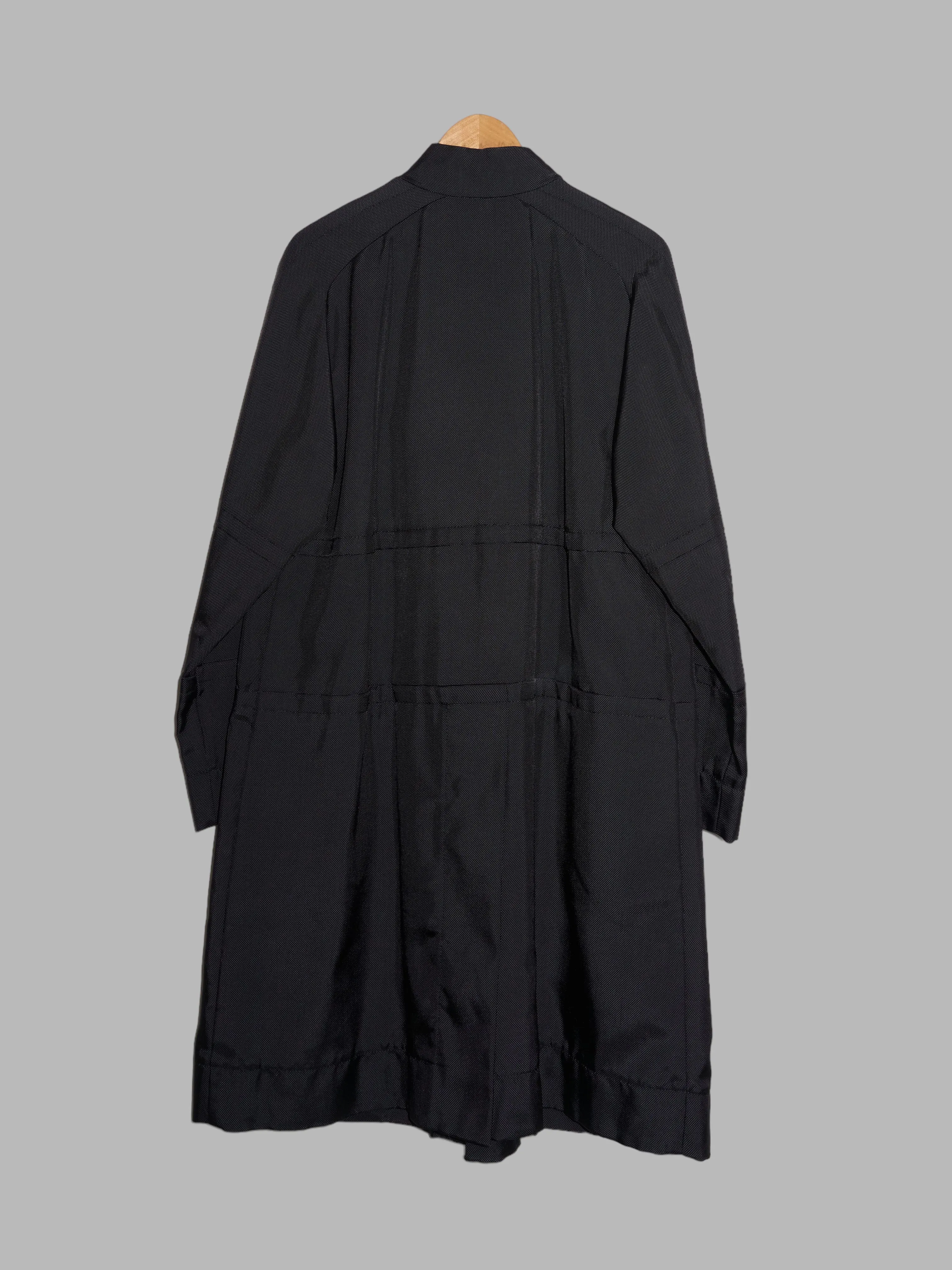 Dirk Bikkembergs Hommes 1990s black ballistic nylon snap button coat