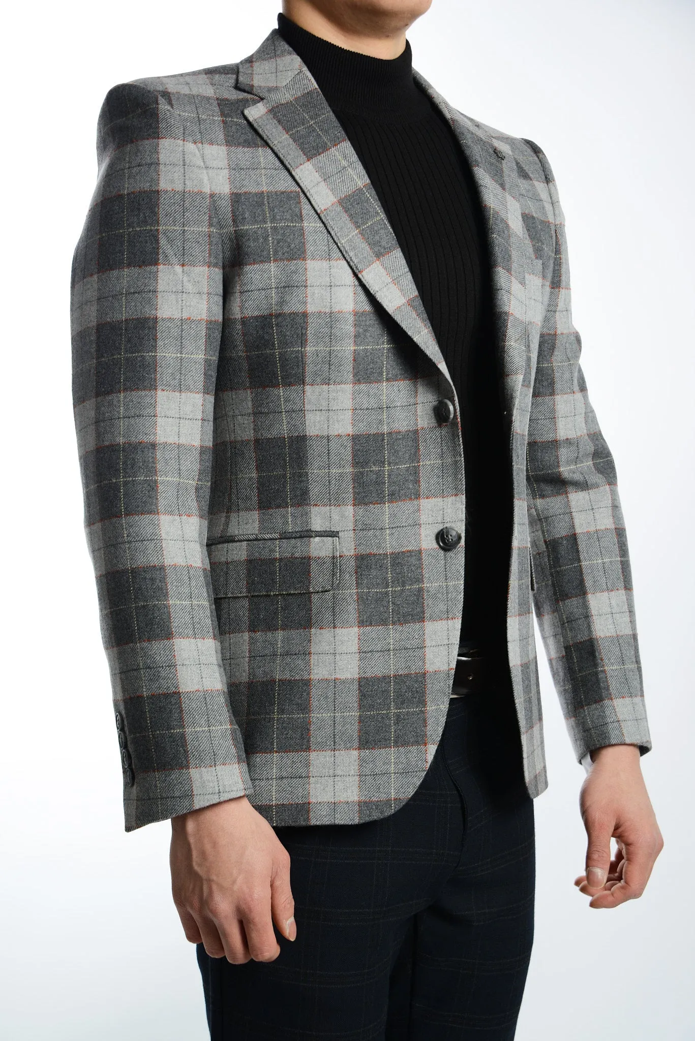 DT Windowpane Euro Sport Coat