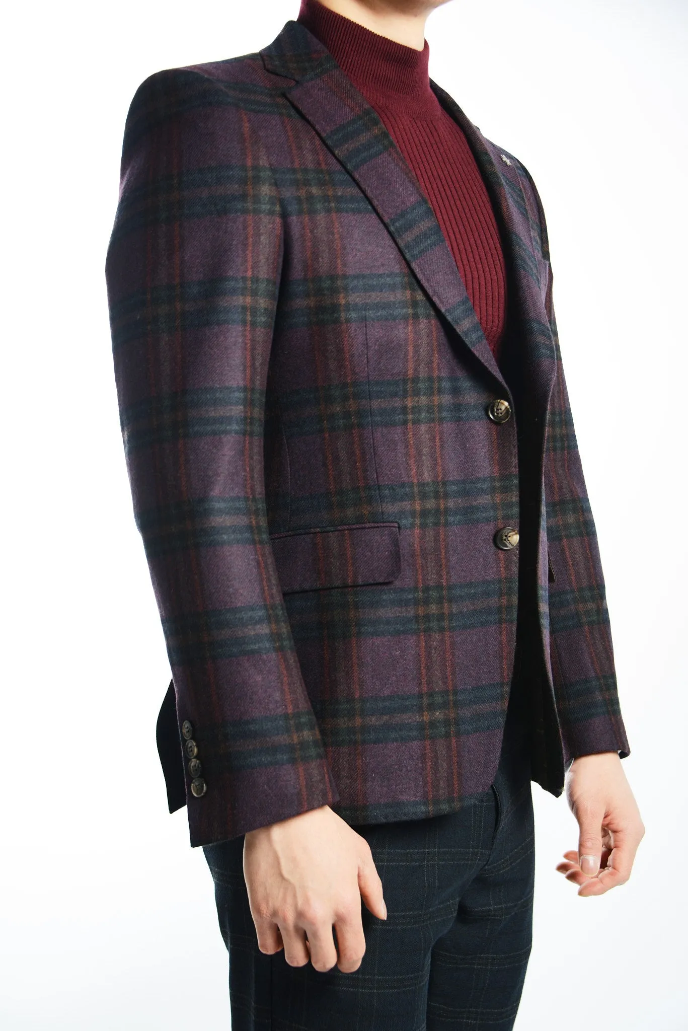 DT Windowpane Euro Sport Coat