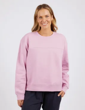 Elm Shelley Fleece Crew - Peony Pink