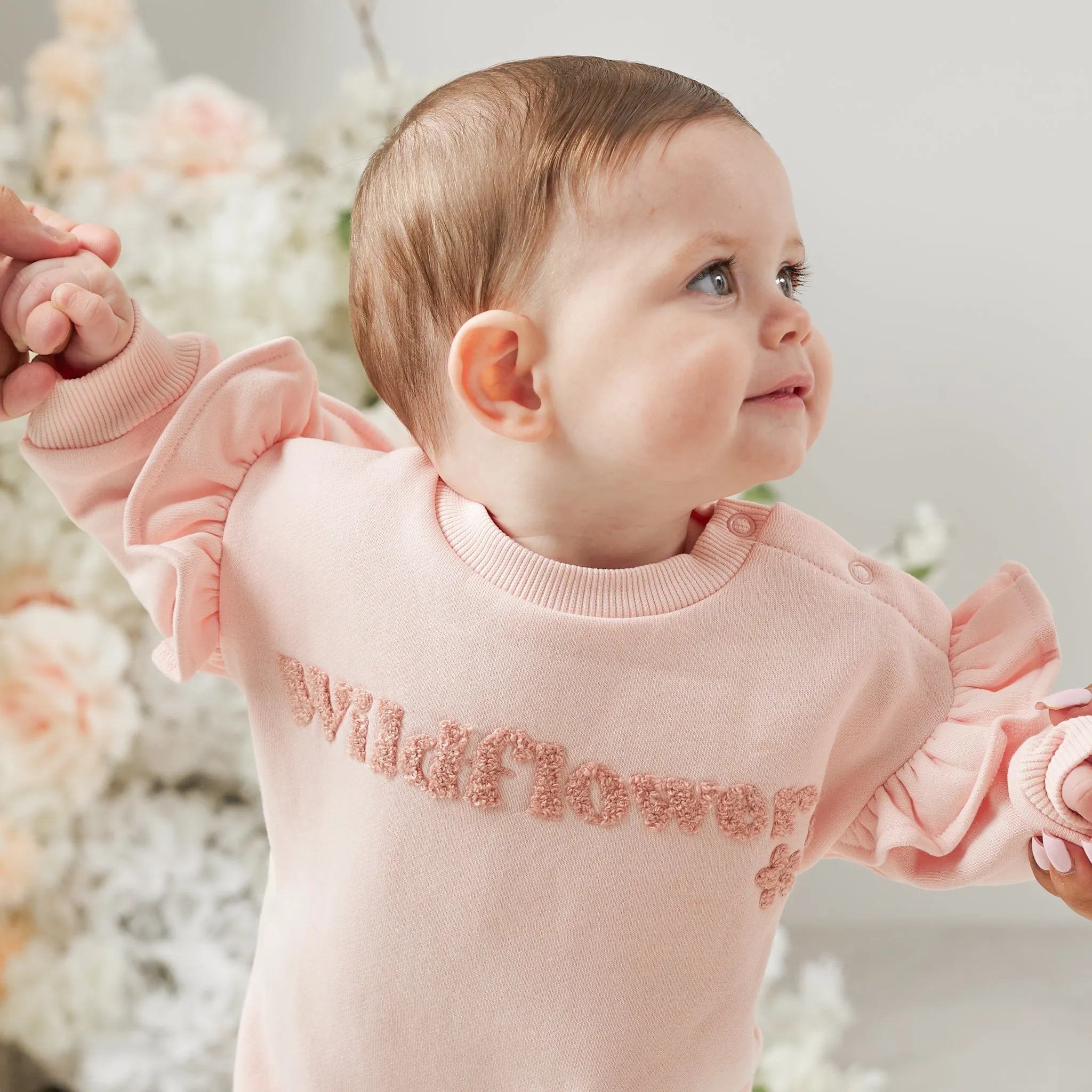 Fleece Flutter Romper - Wildflower