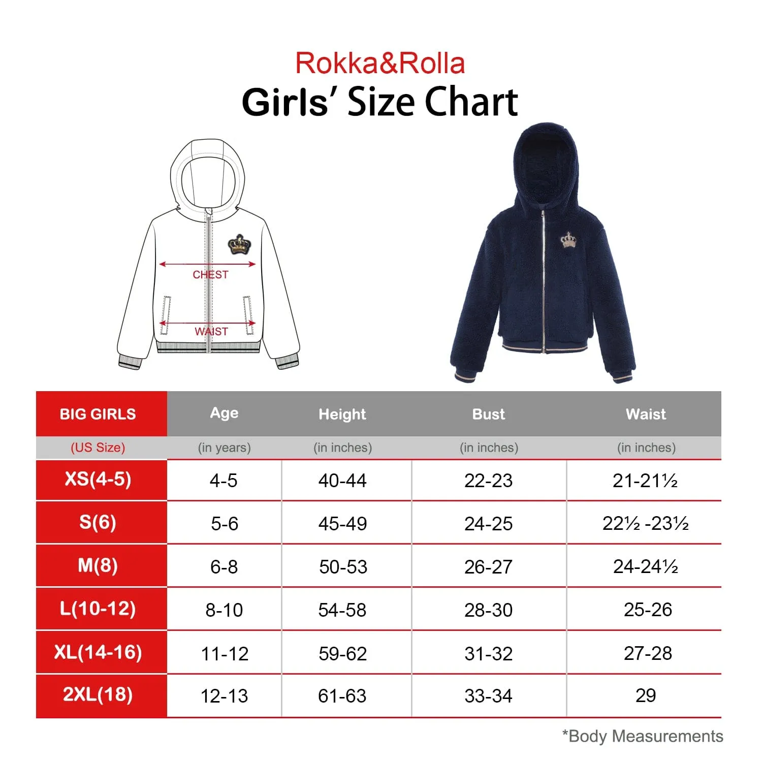 Girl's Sherpa Fleece Lined Jacket