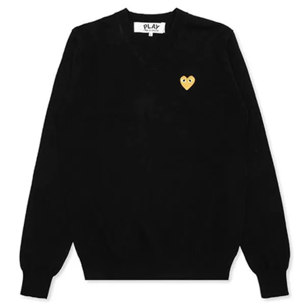 Gold Heart Sweater - Black