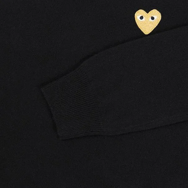 Gold Heart Sweater - Black