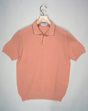 Gran Sasso Capri Collar Polo Shirt / Old Rosa