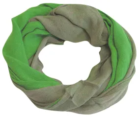 Green & Grey Peach Couture Cashmere feel Gorgeous Warm Two Toned Infinity loop neck scarf snood