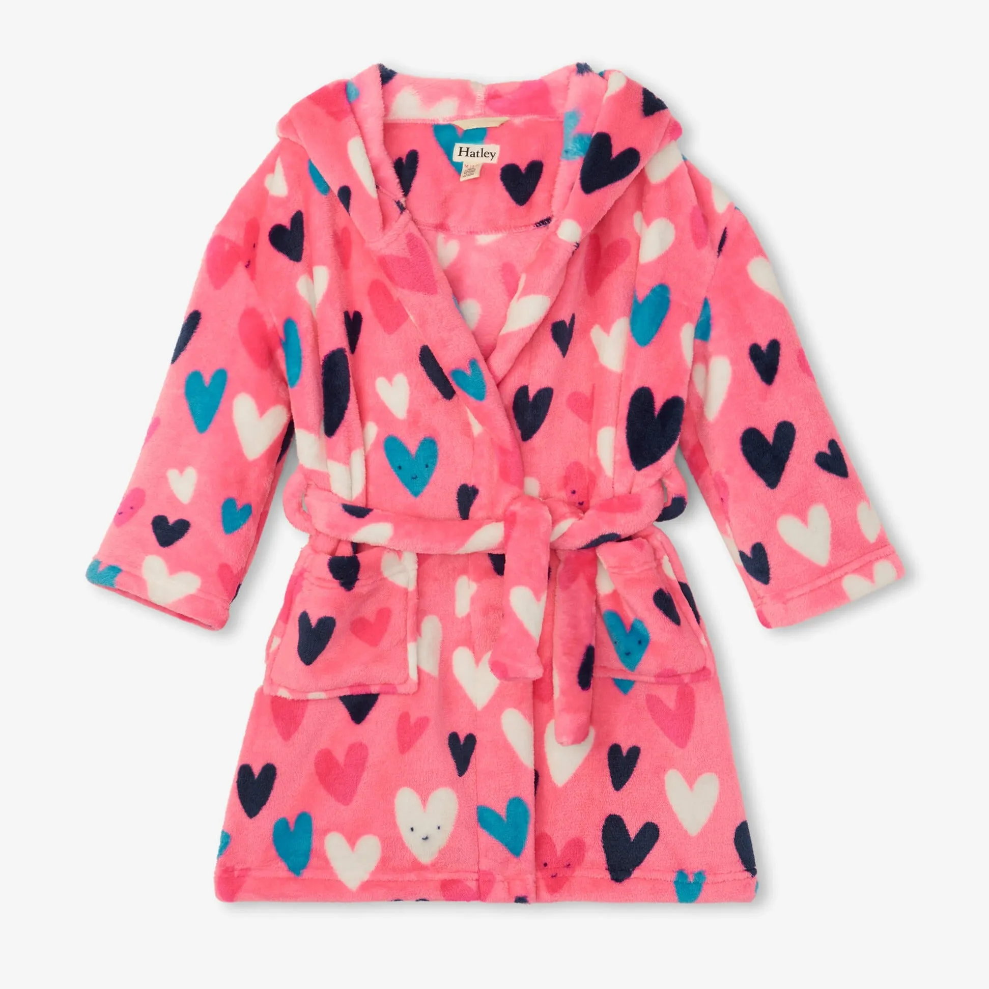 Hatley Confetti Hearts Fleece Robe