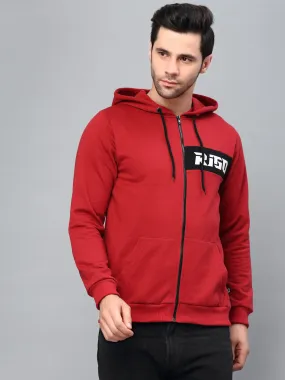 Hooded Printed Fleece Jacket