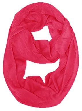 Hot Pink Peach Couture Cashmere feel Gorgeous Warm Two Toned Infinity loop neck scarf snood