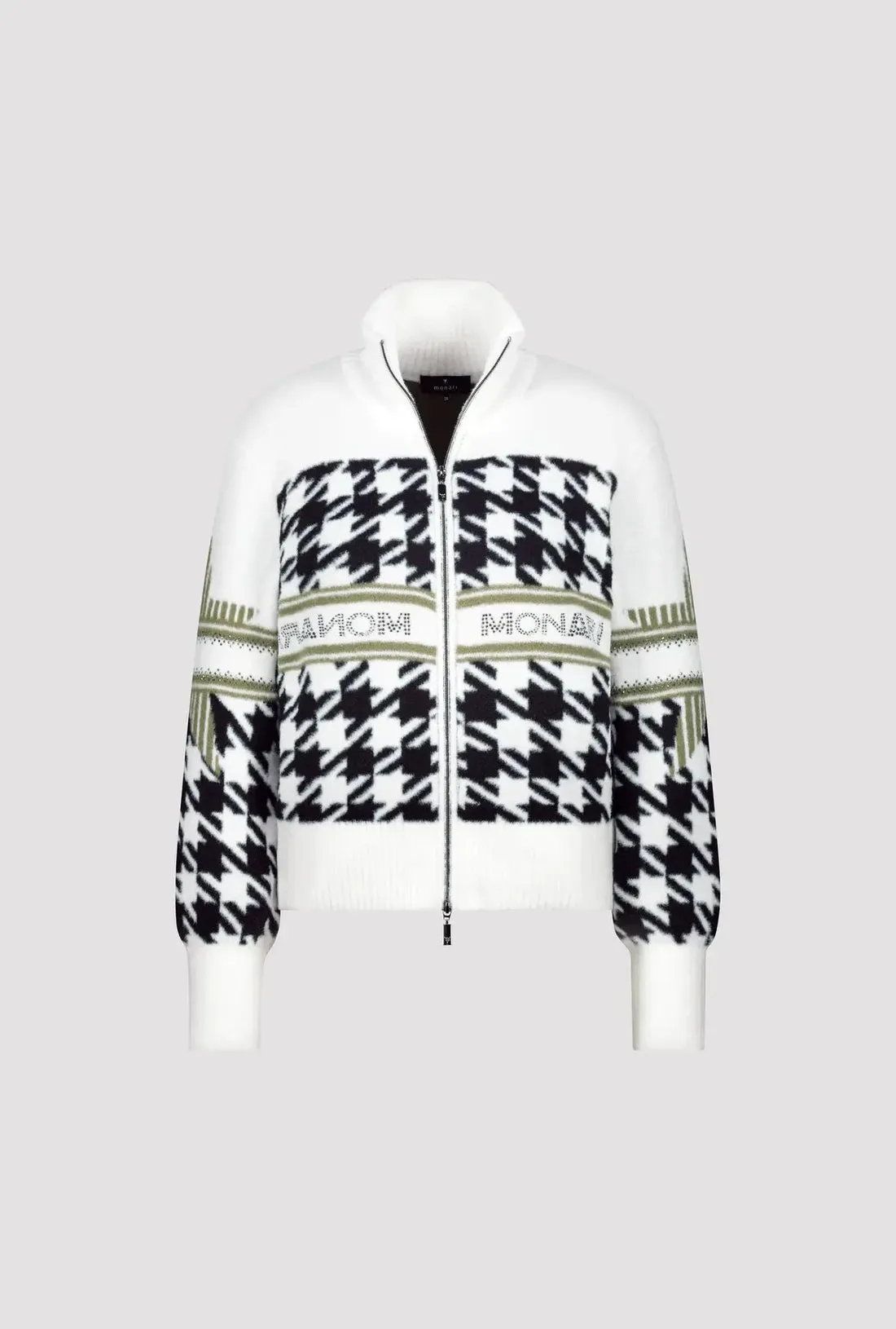 Houndstooth Fleece ZipUp