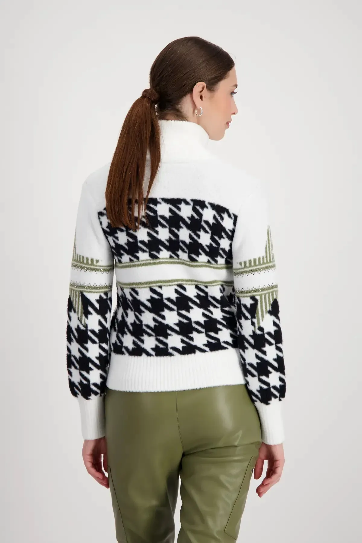 Houndstooth Fleece ZipUp