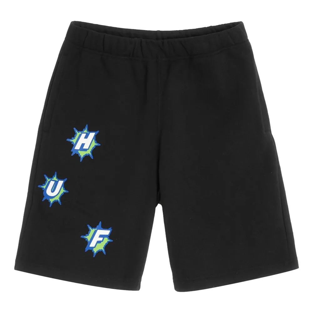 HUF INFINITY JEWEL FLEECE SHORT-BLACK