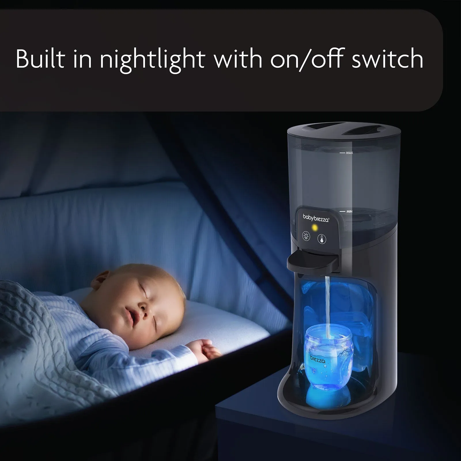 Instant Water Warmer Advanced For Baby Bottles with Nightlight - Instantly Dispenses Warm Water