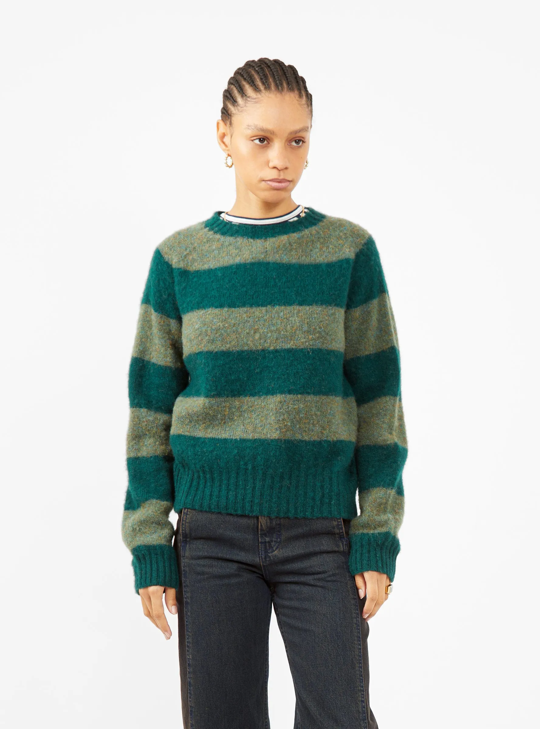 Jets Sweater Green Stripe