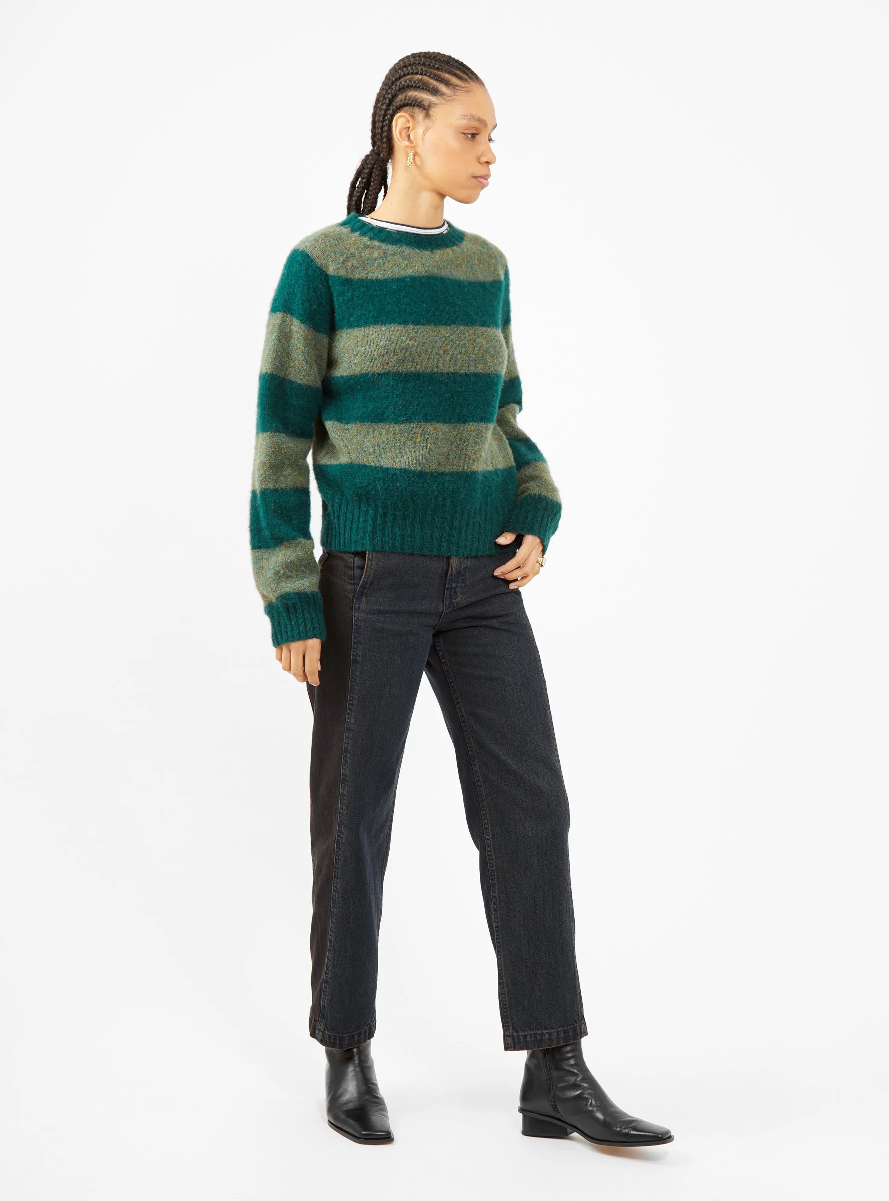 Jets Sweater Green Stripe