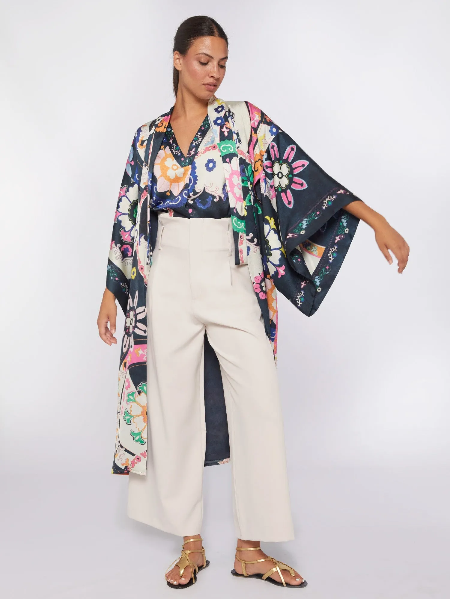 KIMONO COAT (MULTI PRINT) - VILAGALLO