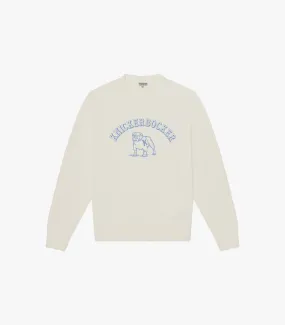 Knickerbocker Bulldog Gym Crew Fleece - Milk