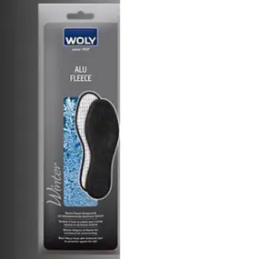 Ladies Insoles Fleece Aluminium Charcoal Warm Lined Thermal Comfort Alu Woly New