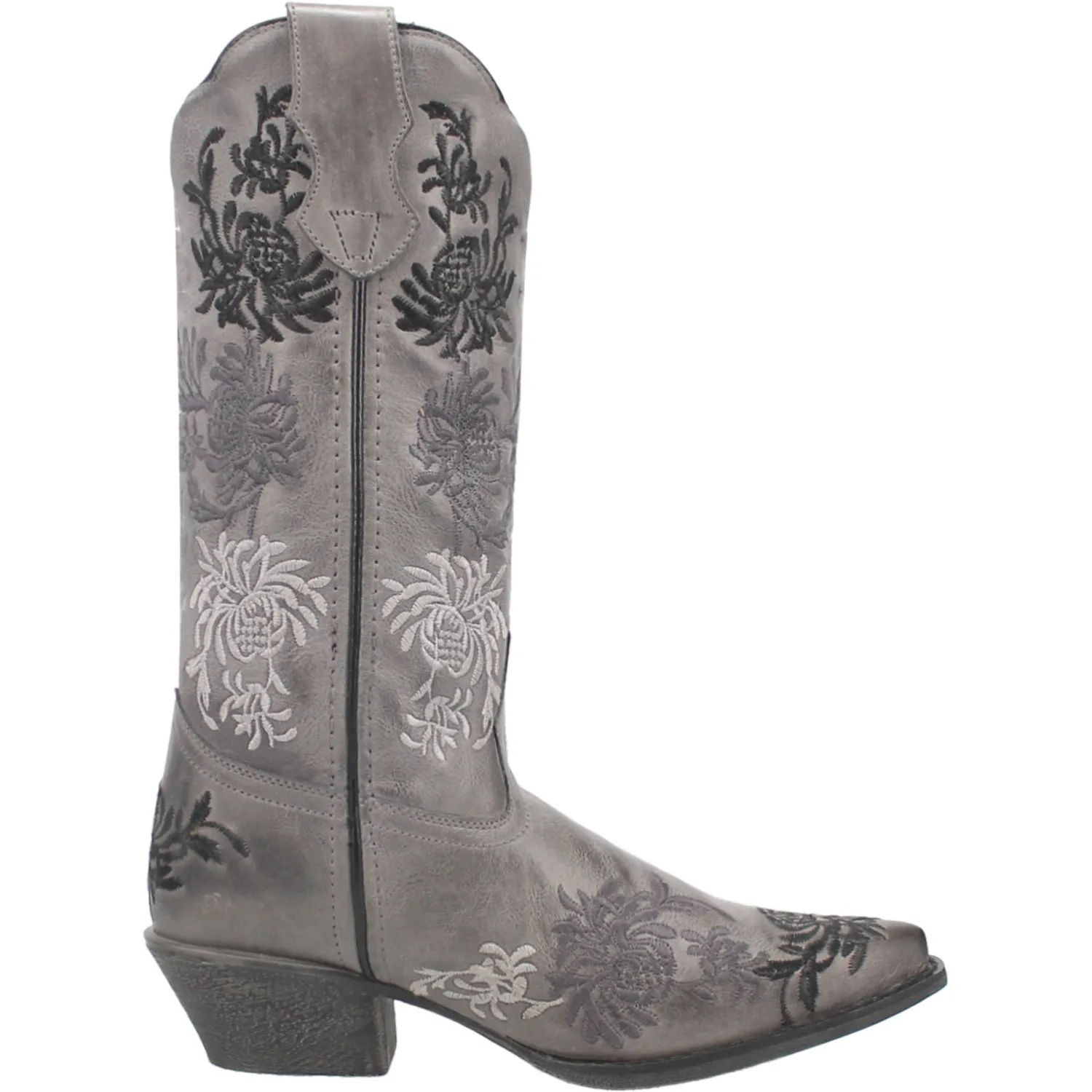 Laredo Womens Sylvan Grey Leather Cowboy Boots 6.5 M