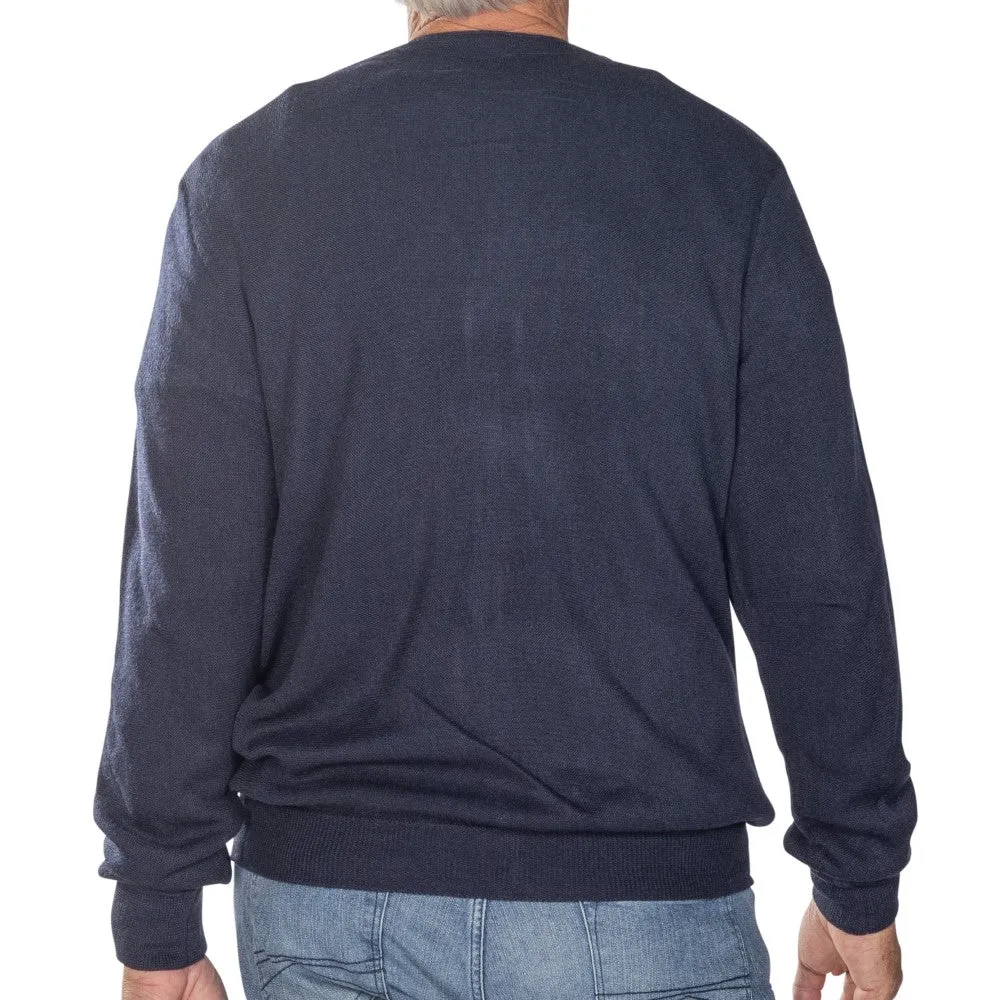 Men's Links Cardigan Sweater- Navy