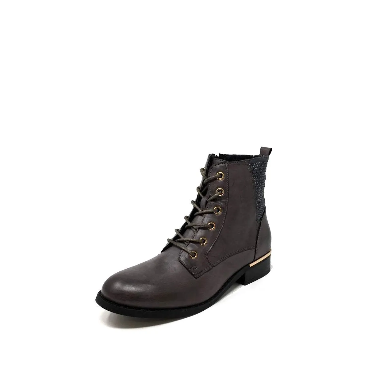 Mika Diamante Lace Up Military Boot