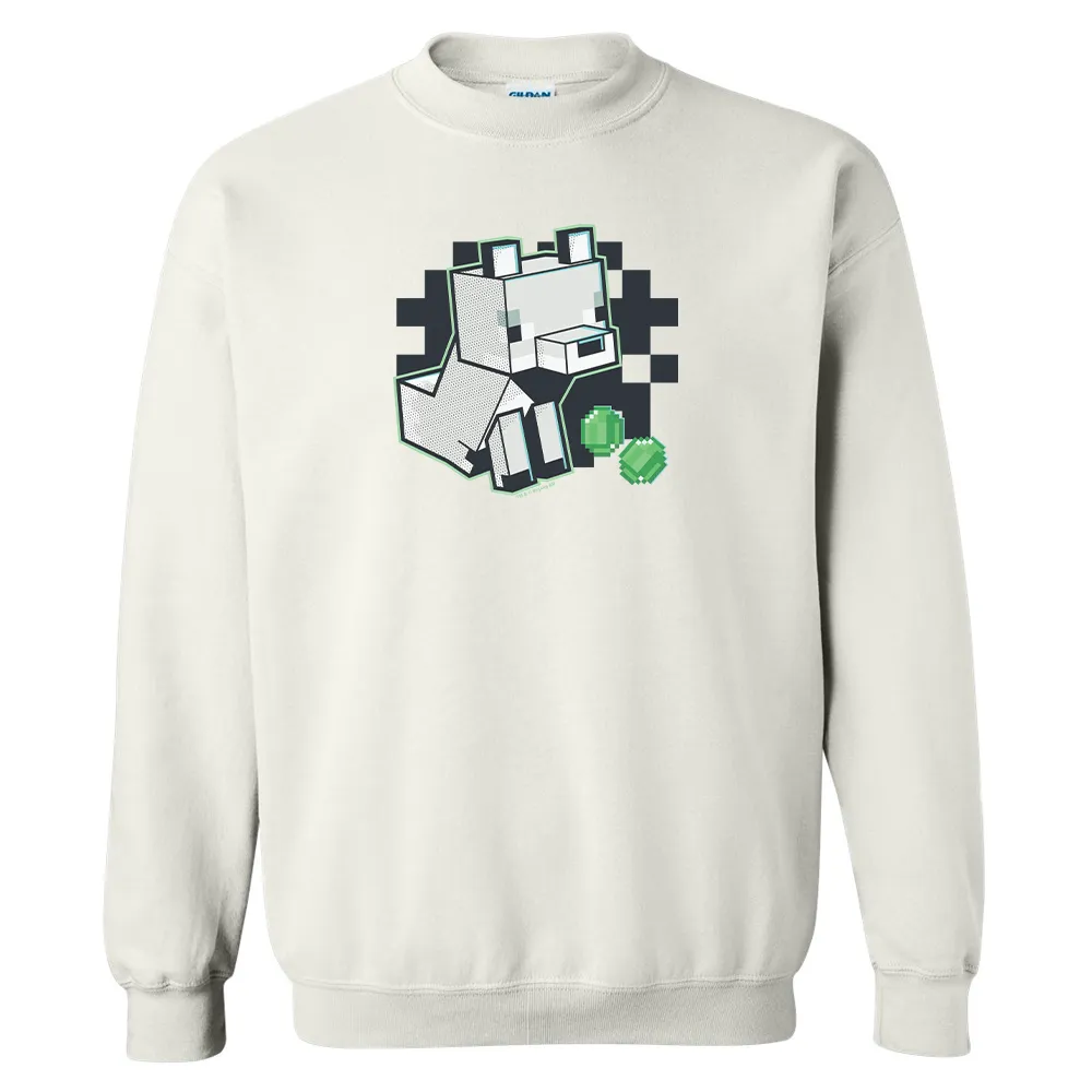 Minecraft Arctic Fox Fleece Crewneck Sweatshirt