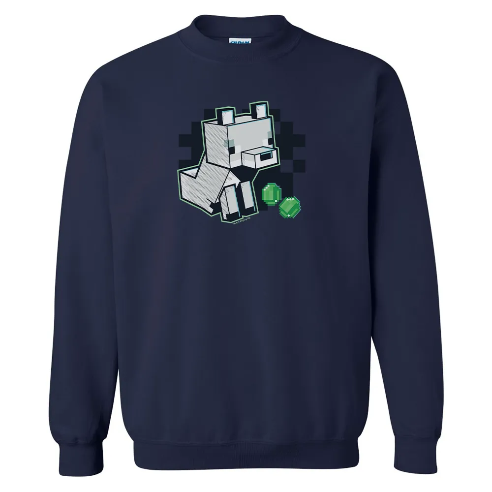 Minecraft Arctic Fox Fleece Crewneck Sweatshirt