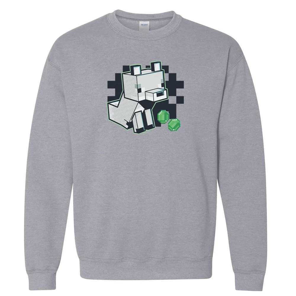 Minecraft Arctic Fox Fleece Crewneck Sweatshirt