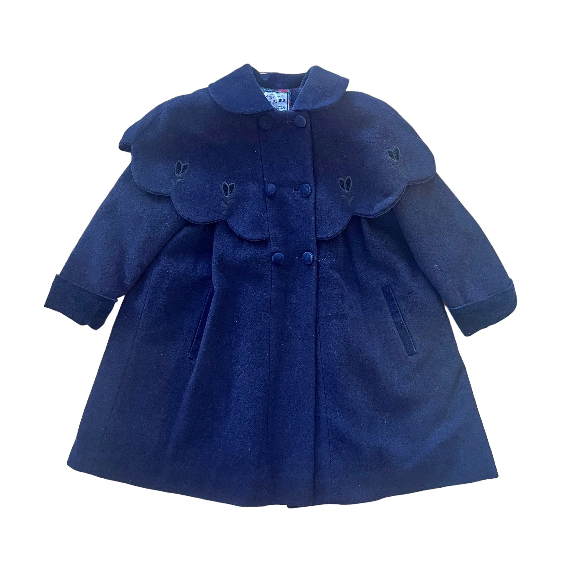 Navy ROTSCHILD Wool Coat  4-5Y