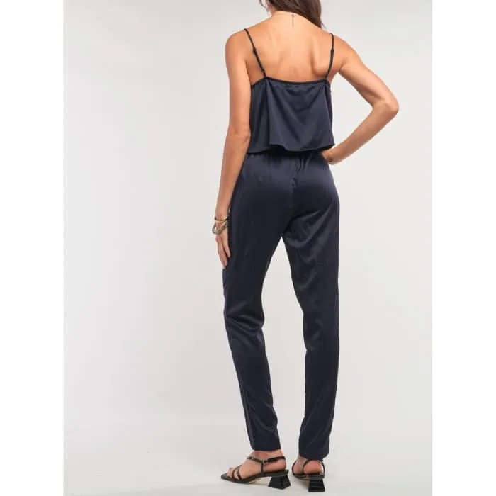 Navy Silky Jumpsuit