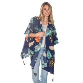 Navy Tassle Kimono