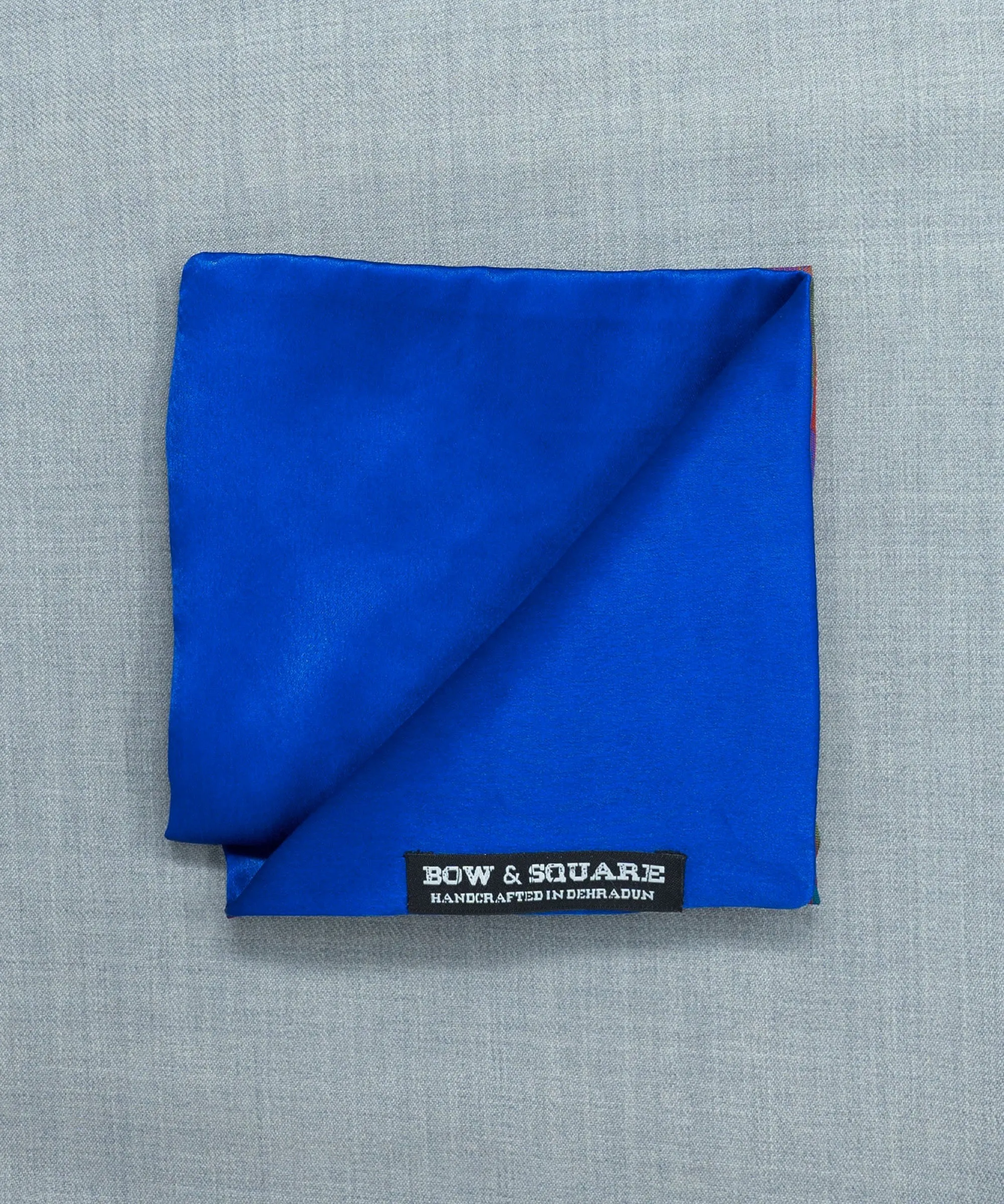 Old School Geometric Blue Pocket Square