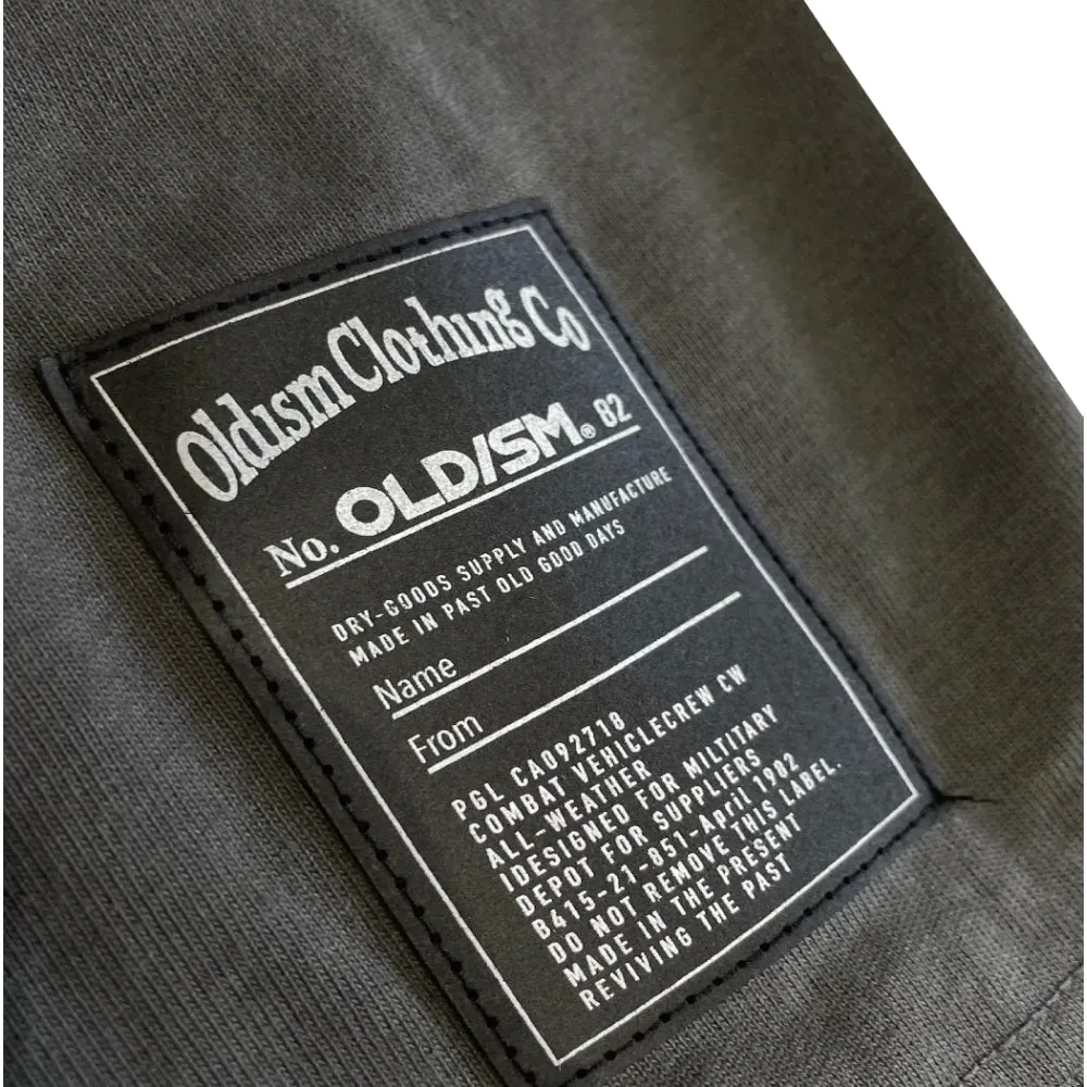 OLDISM OLD/SM OVERSIZE EMBROIDERY LABEL POCKET TEE-GREY