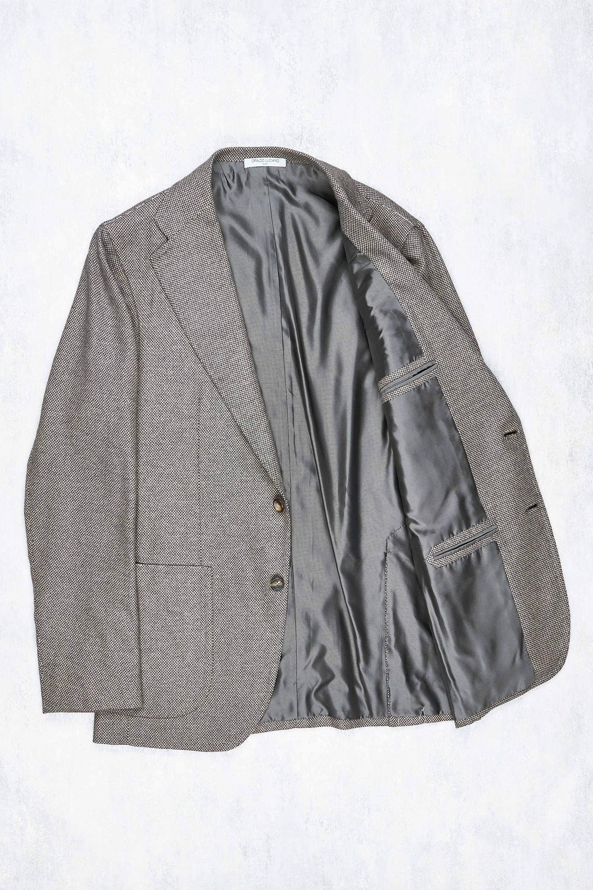 Orazio Luciano Grey/Beige Weave Wool Sport Coat