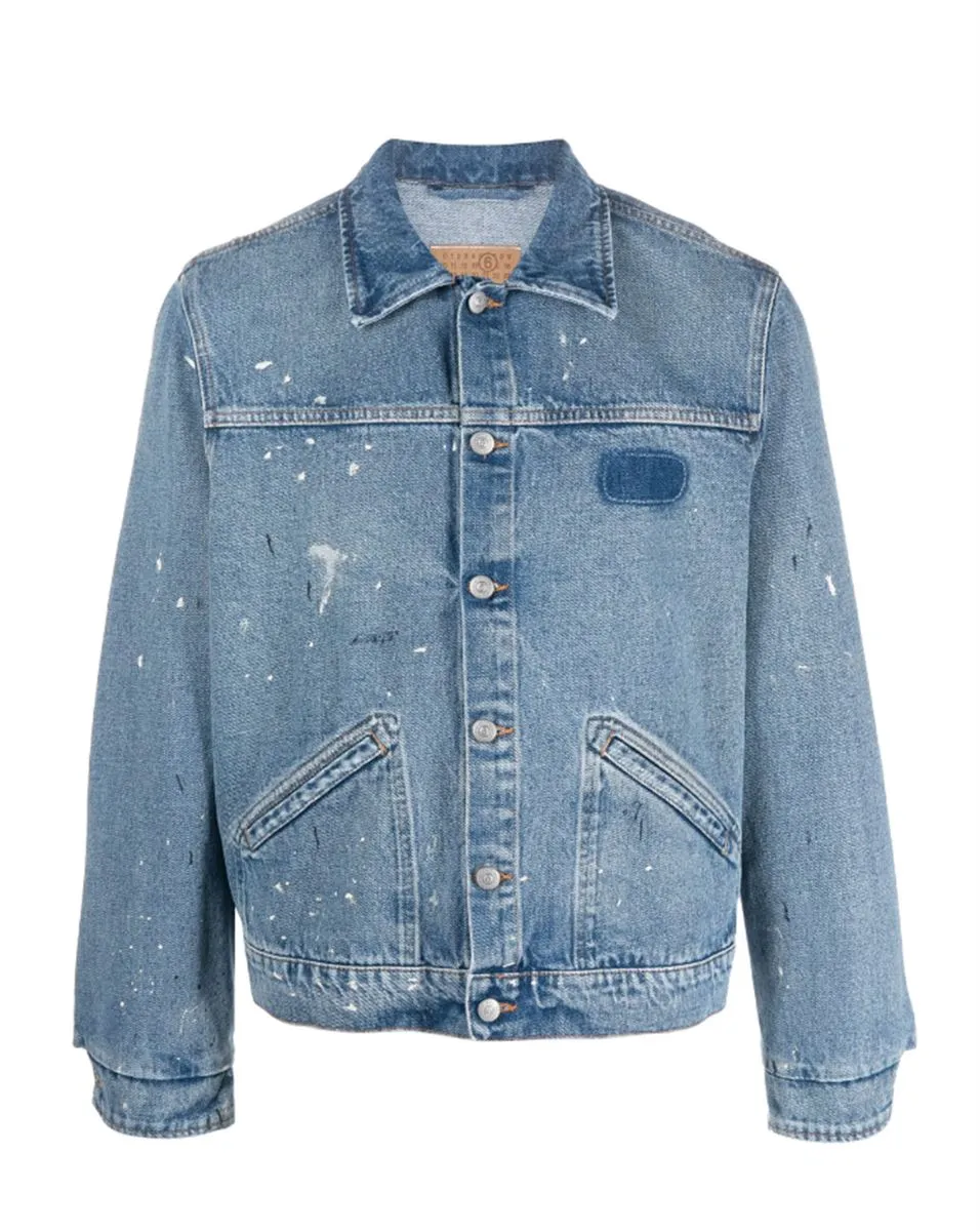 PAINT-SPLATTER DENIM JACKET