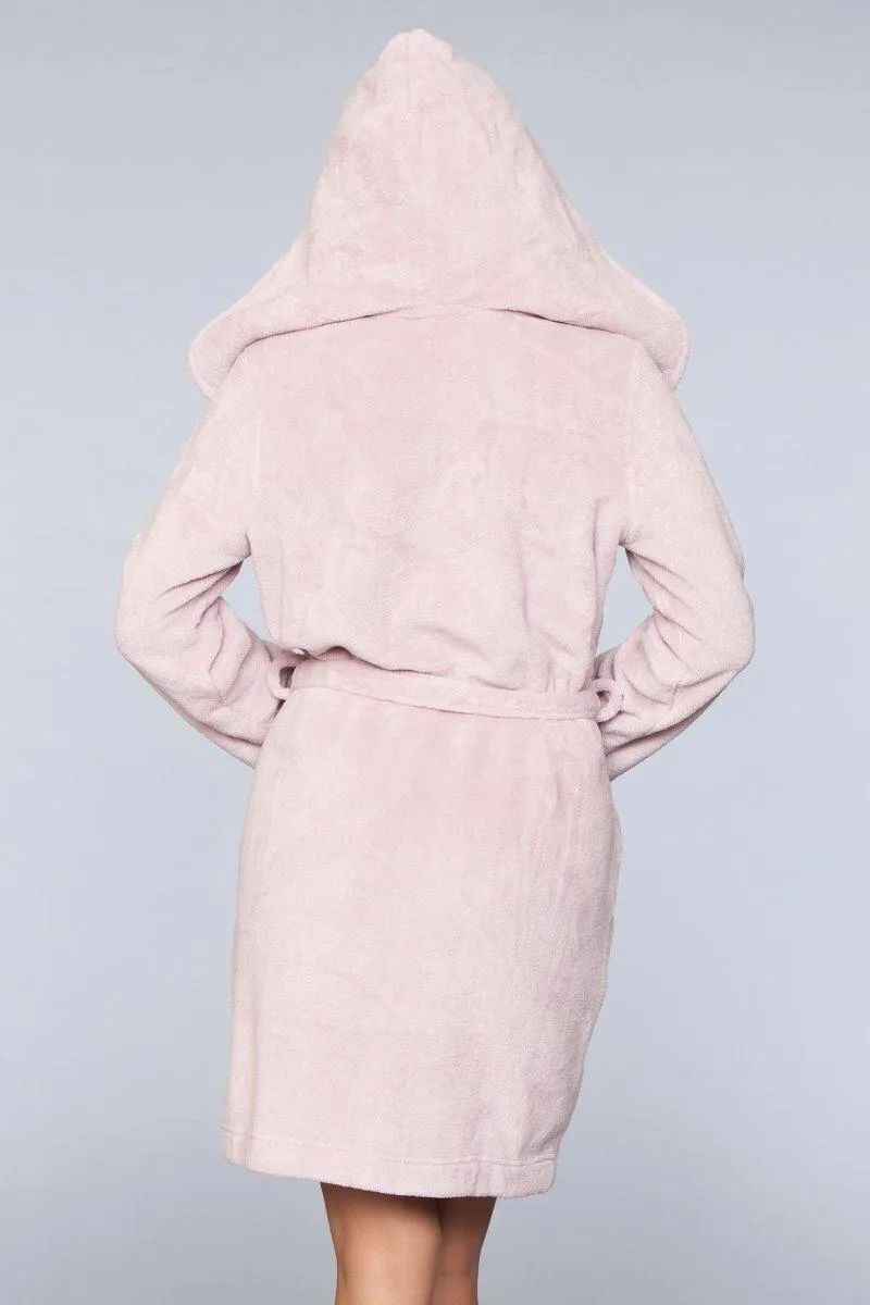 Plush Fleece Hooded Robe