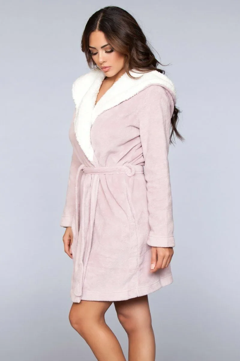 Plush Fleece Hooded Robe