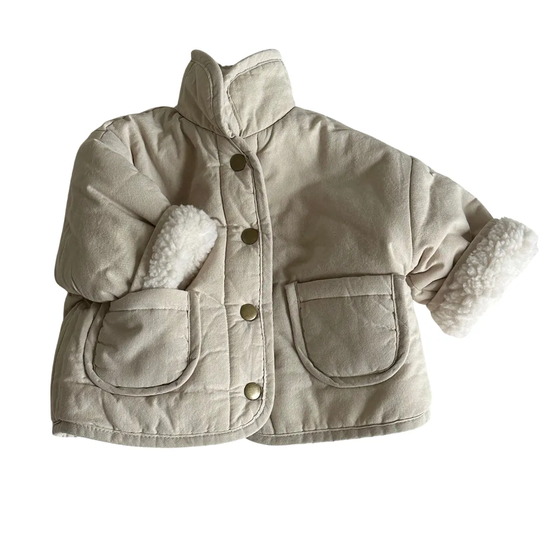 *PRE-ORDER* Reversible Teddy Coat - Stone