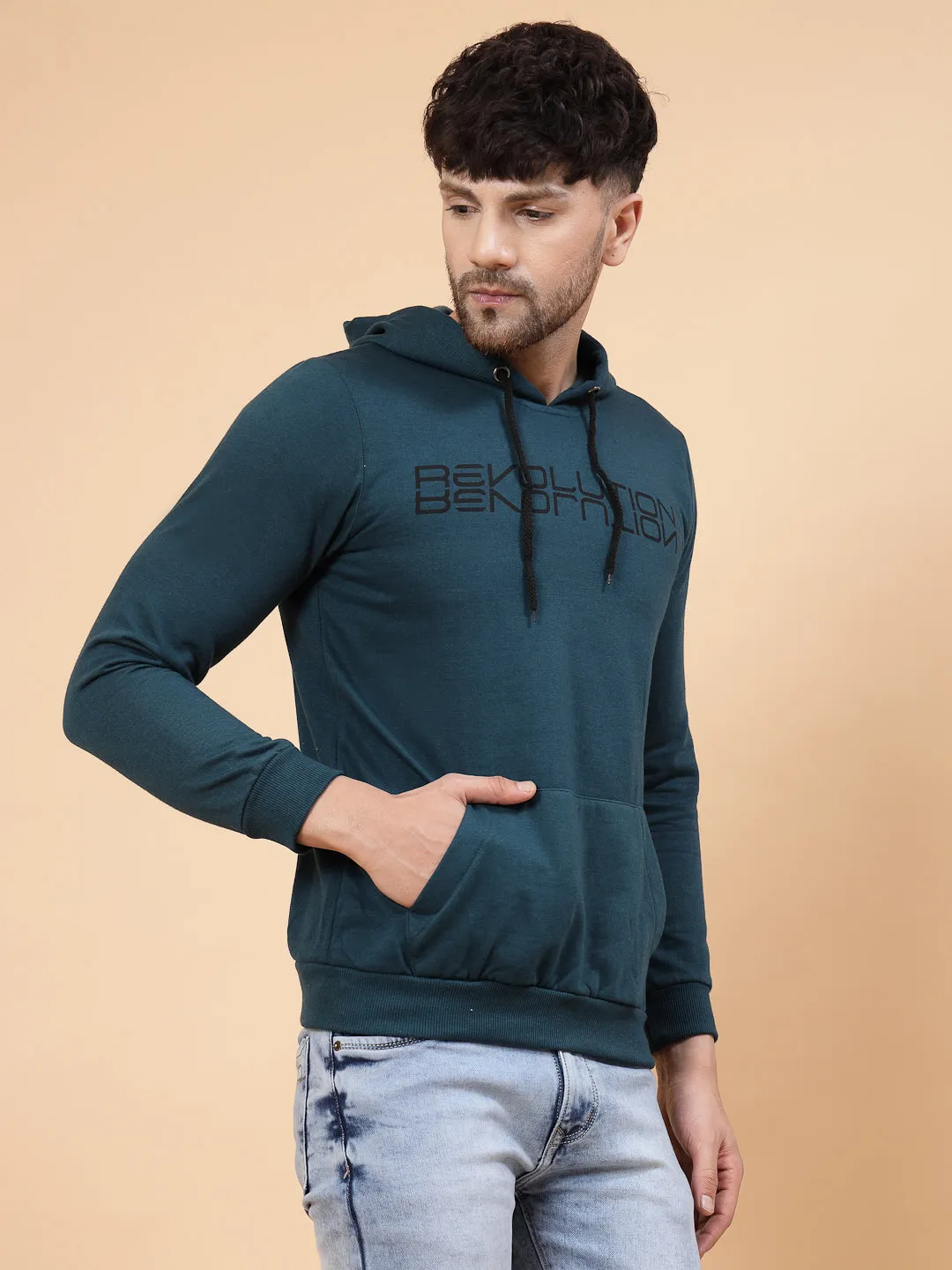 Printed Hooded Fleece Sweatshirt