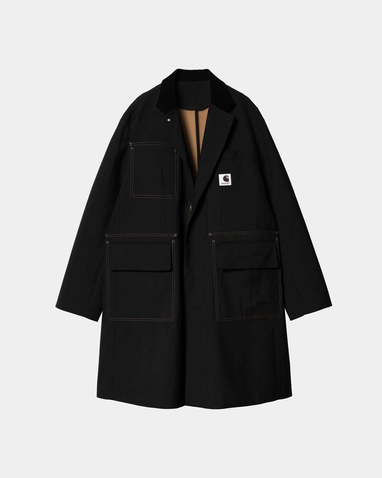 sacai x Carhartt WIP Suiting Bonding Coat | Black