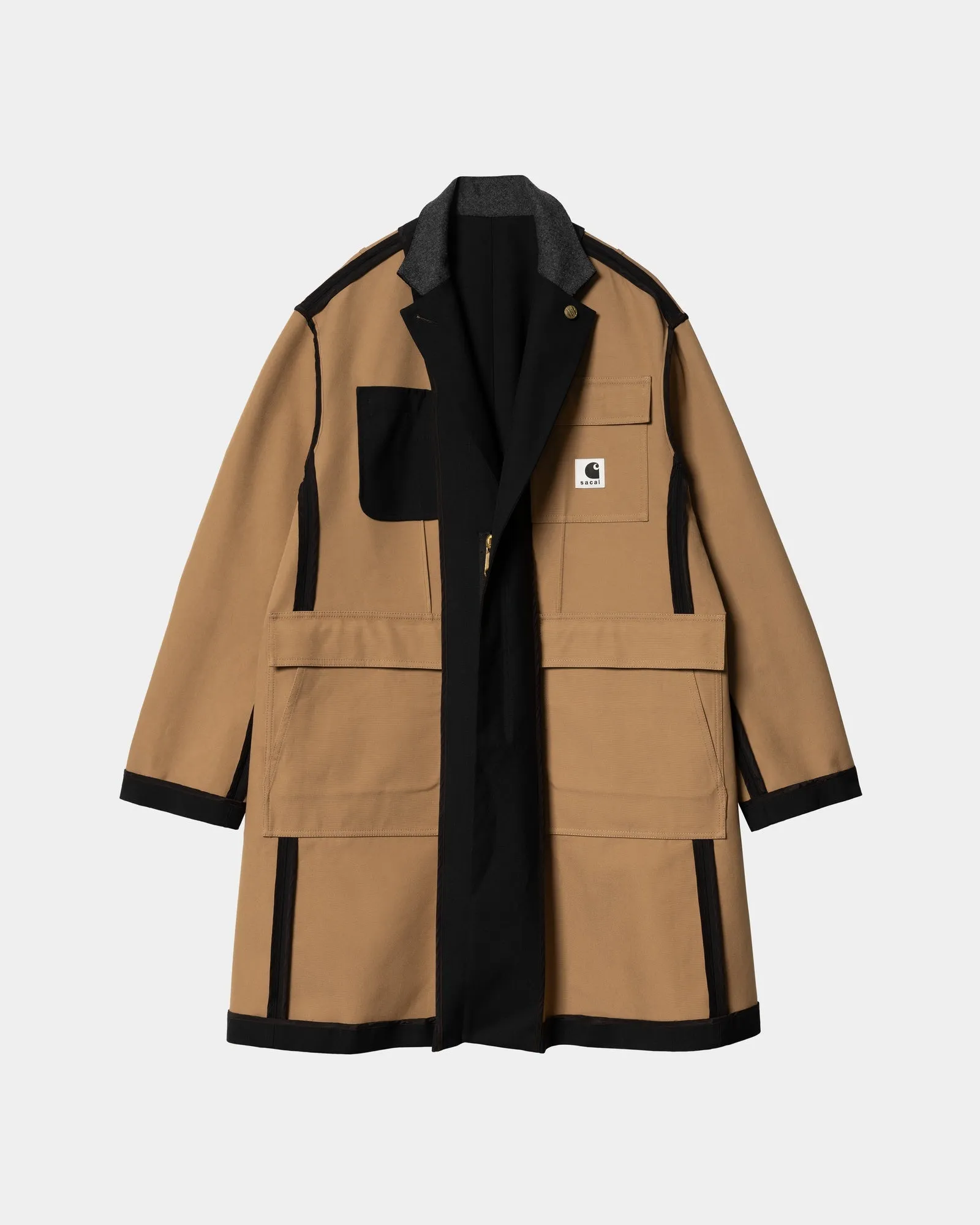 sacai x Carhartt WIP Suiting Bonding Coat | Black