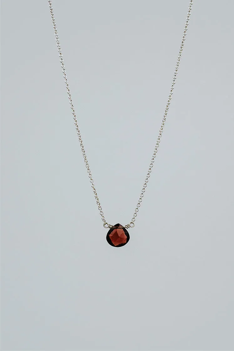 Single Stone Necklace - Warm Tones