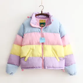 SWEET RAINBOW STRIPE COAT BY24024